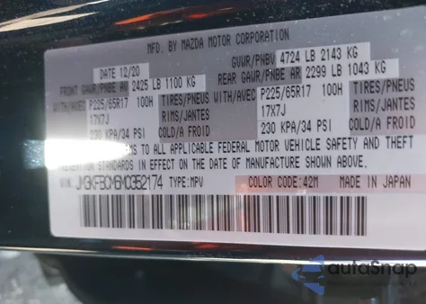 2021 Mazda Cx-5 Touring from USA, damaged, VIN JM3KFBCM6M0352174